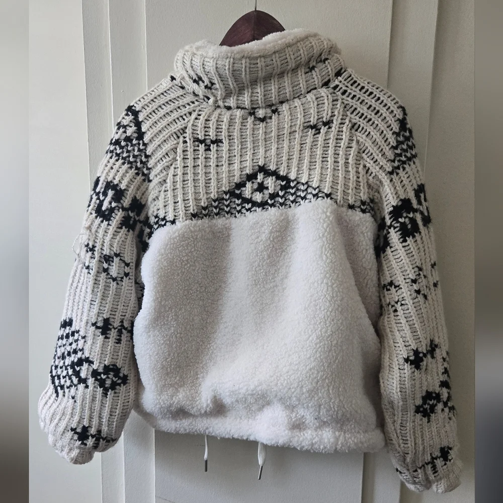 Blank NYC Cream Sherpa Jacket NWT - Picture 3 of 3